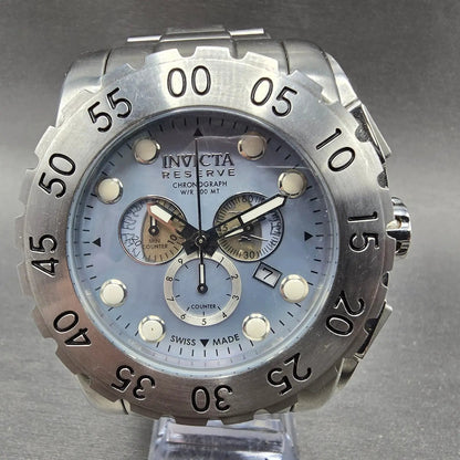 Invicta Reserve Leviathan Chronograph Watch Men 55mm MOP Dial Silver Date NewBat0