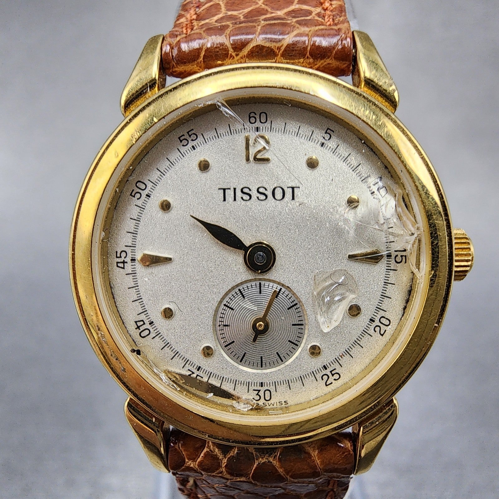 Tissot Watch Women 24mm White Dial Gold Tone Round A220 ETA 980.153 PARTS2