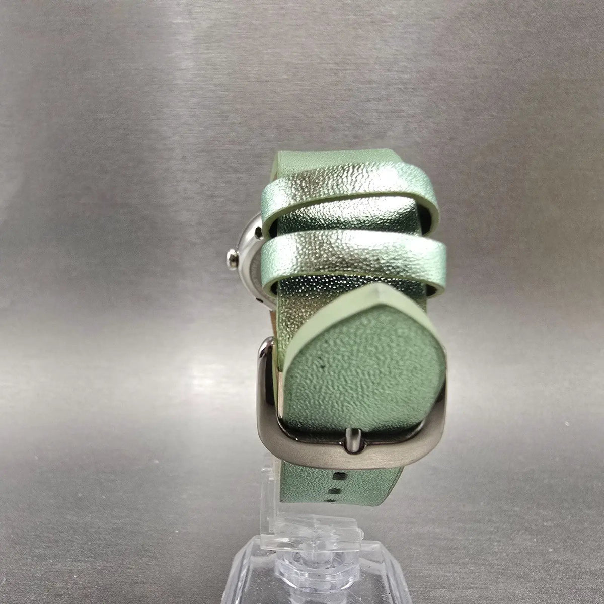 Invicta Watch Women 34mm Green Dial Steel Oval 3208 New Battery Swiss Leather7