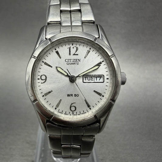 Citizen Watch Women 25mm Silver Dial Silver Tone Daydate 1002-S0474389 New Batt0