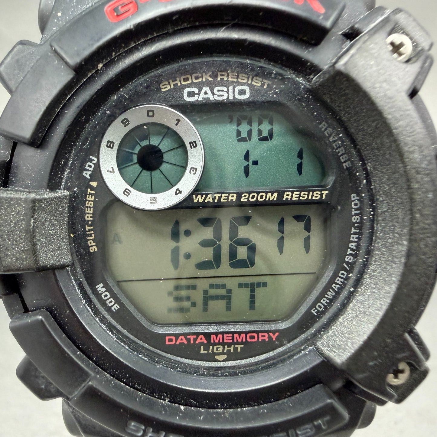 Casio G-Shock G-2500 Watch Men 47mm Black Daydate Alarm Chrono New Battery1