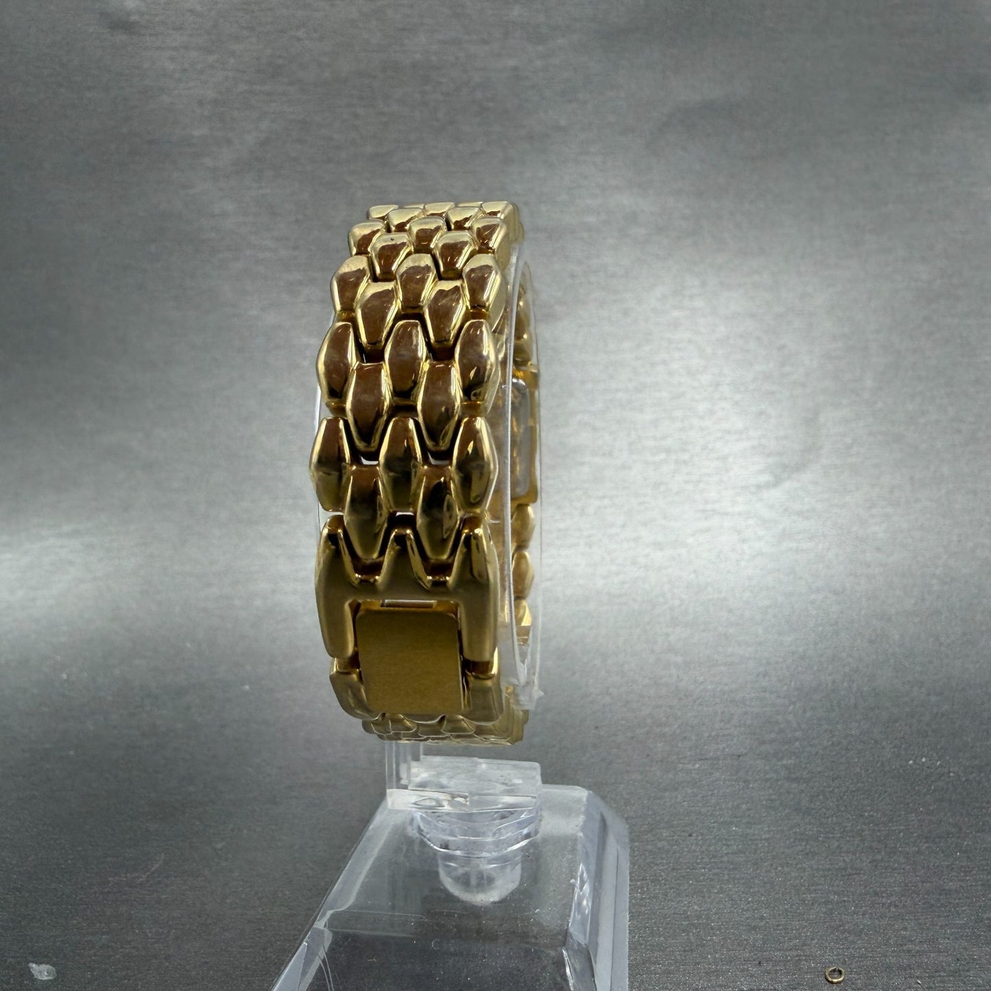 Citizen Elegance Tank Watch Women 14mm MOP Dial Gold Tone Flip Cover NewBatteryF7