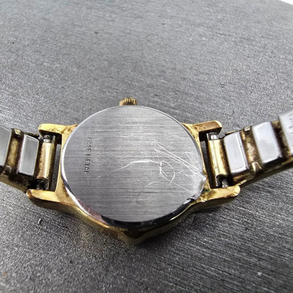 Wittnauer Watch Women 20mm Gold Dial Gold Tone Round New Battery VTG10