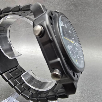 Infantry Eagle Watch Men 46mm Black Dial Black Alarm Chronograph Octagon New Bat3