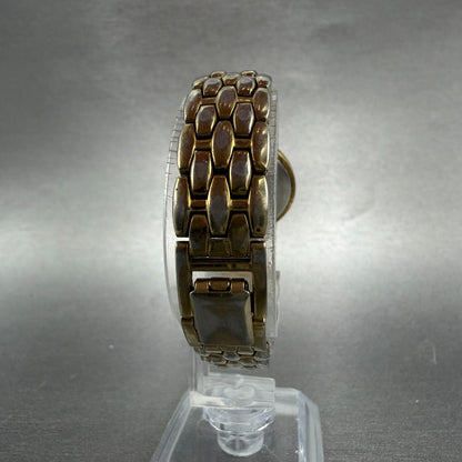 Seiko Watch Women 24mm White Dial Gold Tone Round 1N00-1E19 New Battery 78767