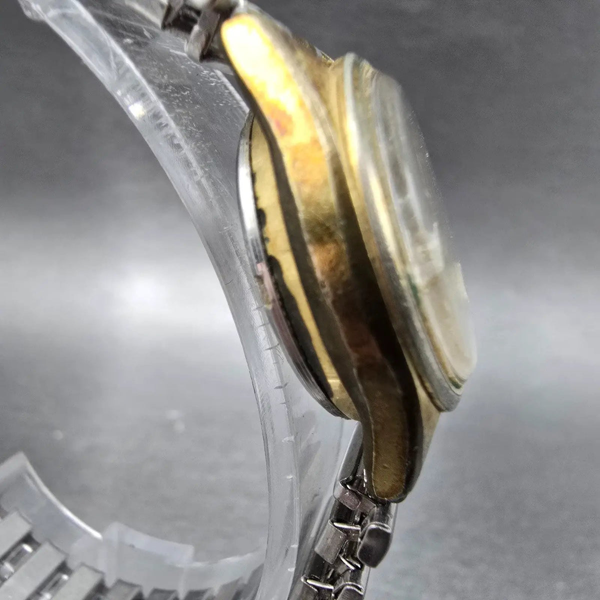 Seiko Automatic Watch Women 24mm Silver Dial Gold Tone Daydate 2906-0019 PARTS 94
