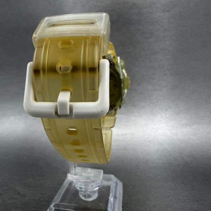 Casio baby G Watch Women 41mm Digital White Dial Clear Case Round BG301 New Batt7