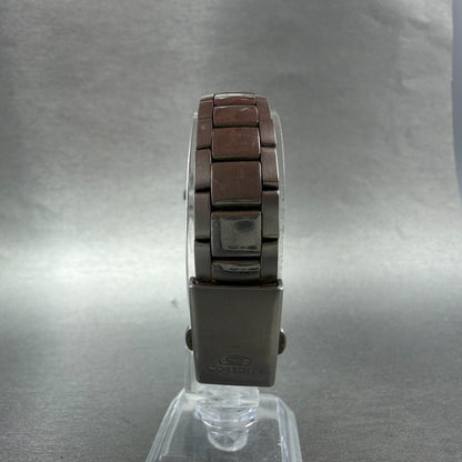 Seiko 5 Automatic Watch Women 24mm Black Dial Silver Tone Daydate 4207-0180 Runs7