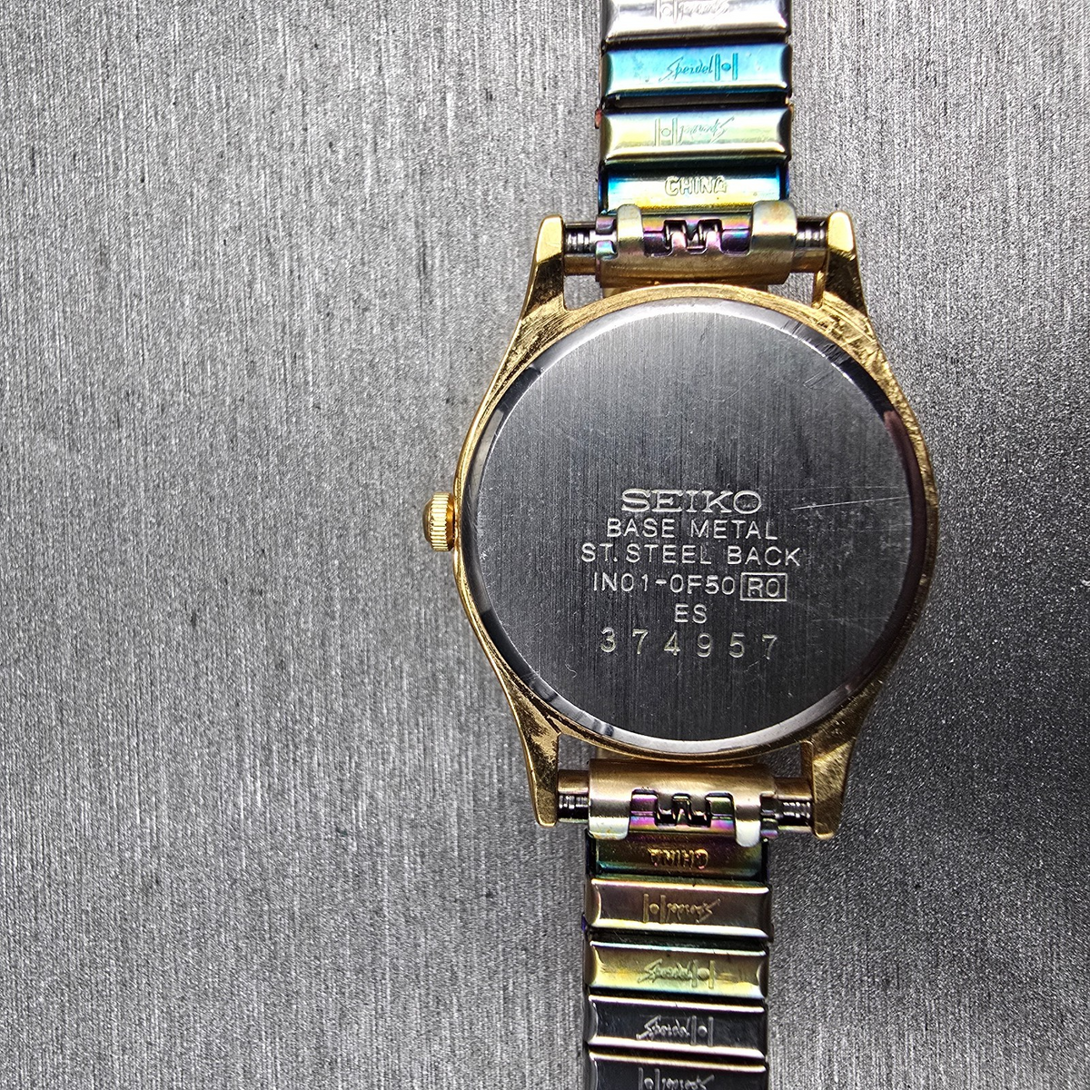Seiko Watch Women 23mm Gold Dial Gold Tone Round 1N01-0F50 New Battery Vintage10