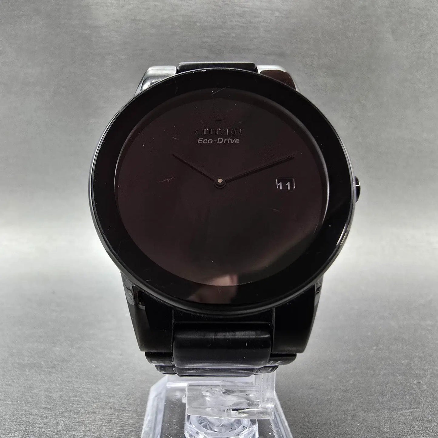 Citizen Eco-Drive Watch Men 40mm Black Dial Black Tone Date J165-S086892 Runs6