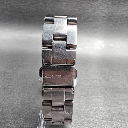 Michael Kors Madison Watch Women 33mm MOP Dial Silver Tone Date MK-5401 New Batt7