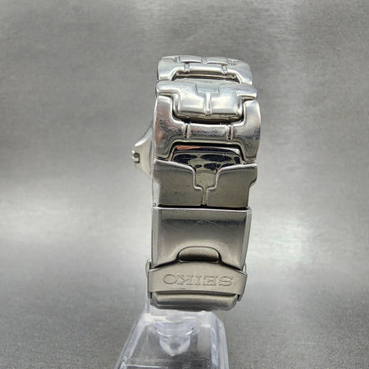 Seiko Perpetual Calendar Watch Men 39mm Silver Dial Steel Date Round New Battery