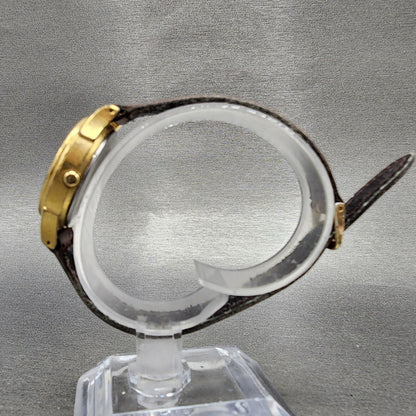 Seiko Alba Success Moon Phase Watch Women 27mm White Dial Gold Tone Date NewBat6