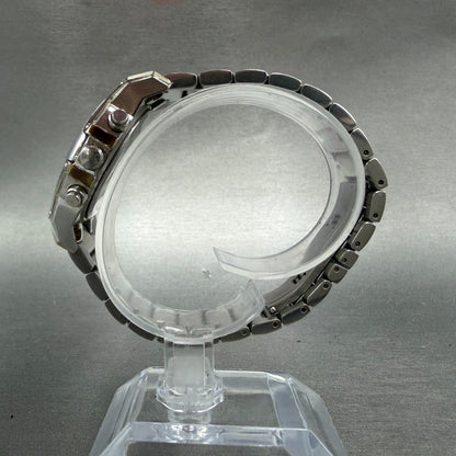 Bulova Chronograph Watch Women 32mm White Dial Two Tone Date 98P120 New Battery6