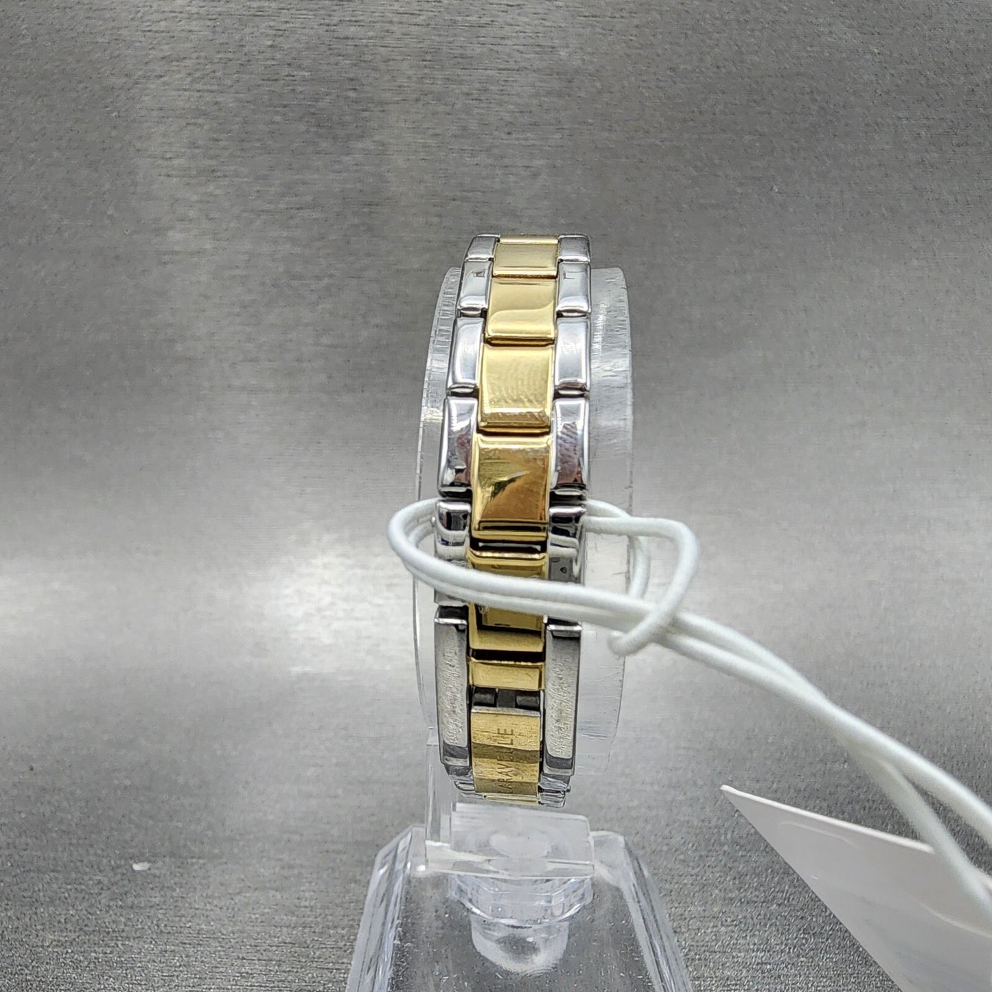 Bulova Caravelle Watch Women 18mm MOP Dial Two Tone Steel Rectangle 45L1687