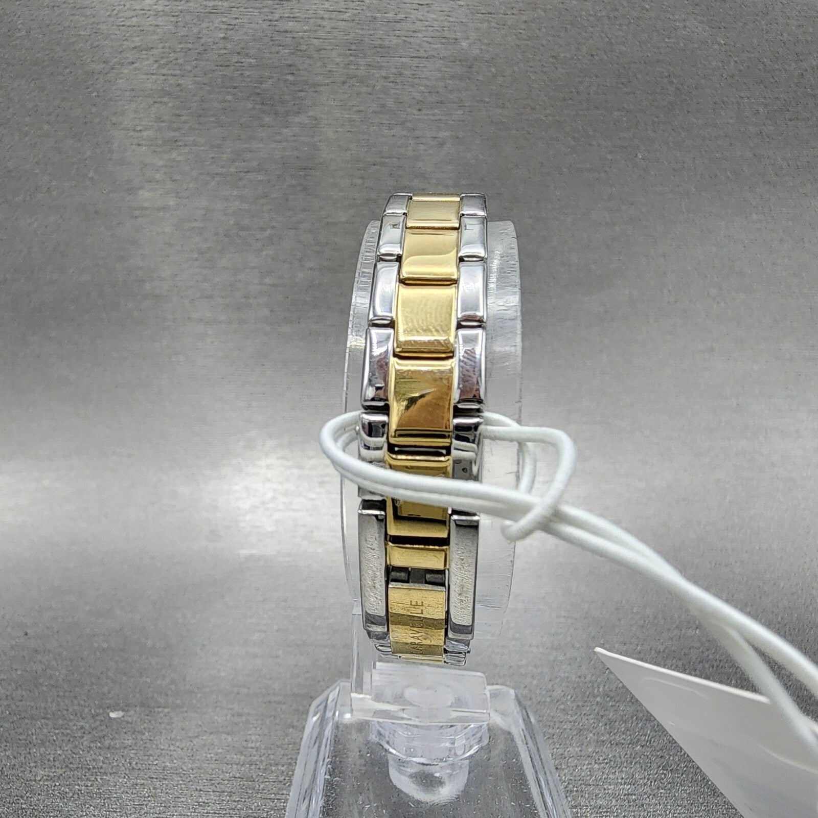 Bulova Caravelle Watch Women 18mm MOP Dial Two Tone Steel Rectangle 45L1687