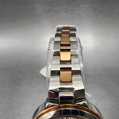 Seiko Lukia Watch Women 28mm Silver Dial Two Tone Date Solar Round Runs SSVV0204