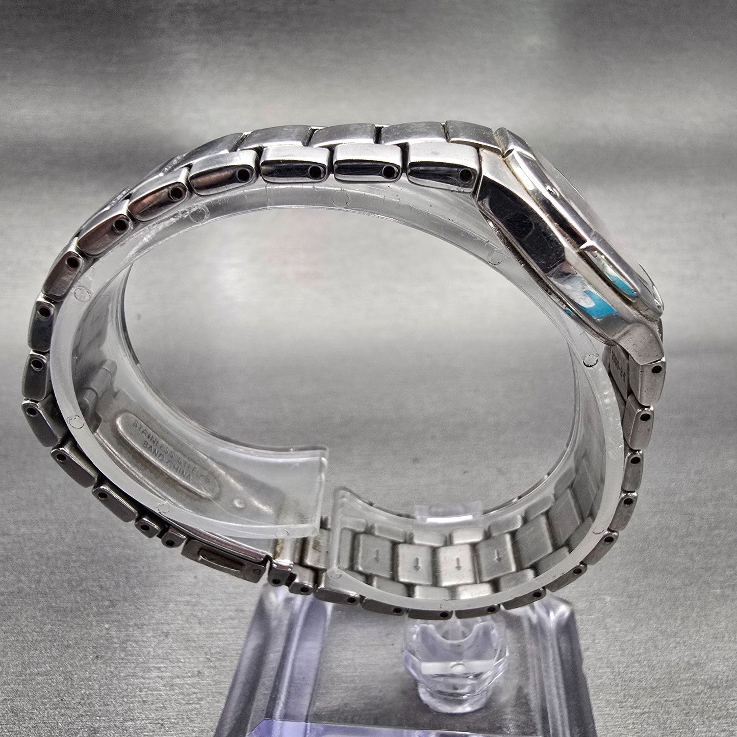Seiko Watch Women 26mm Blue Dial Silver Tone Date Round 7N82-0BE0 New Battery7