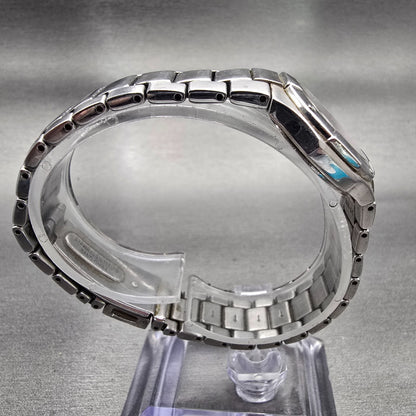 Seiko Watch Women 26mm Blue Dial Silver Tone Date Round 7N82-0BE0 New Battery7