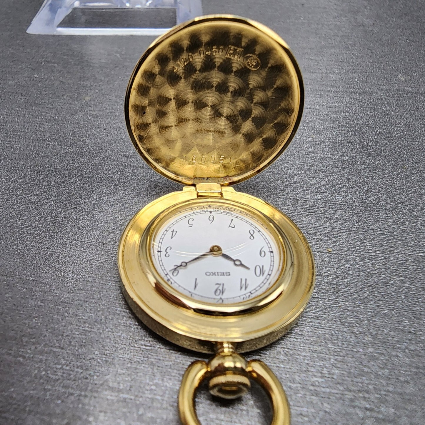 Seiko Pocket Watch Women 27mm White Dial Gold Tone 4n200450 New Battery4