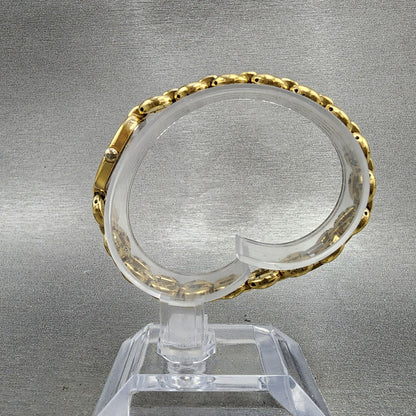 Seiko Watch Women 13mm Champagne Dial Gold Tone Oval 2e206160 New Battery7