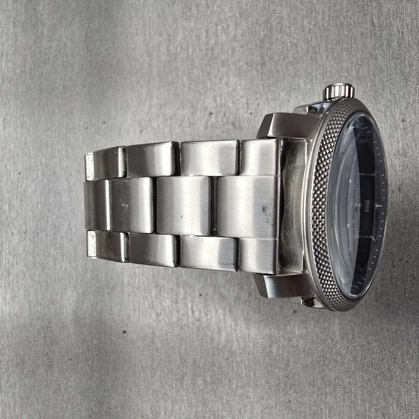 Fossil Machine Watch Men 43mm Blue Dial Silver Tone Date Round FS5340 New Batt4