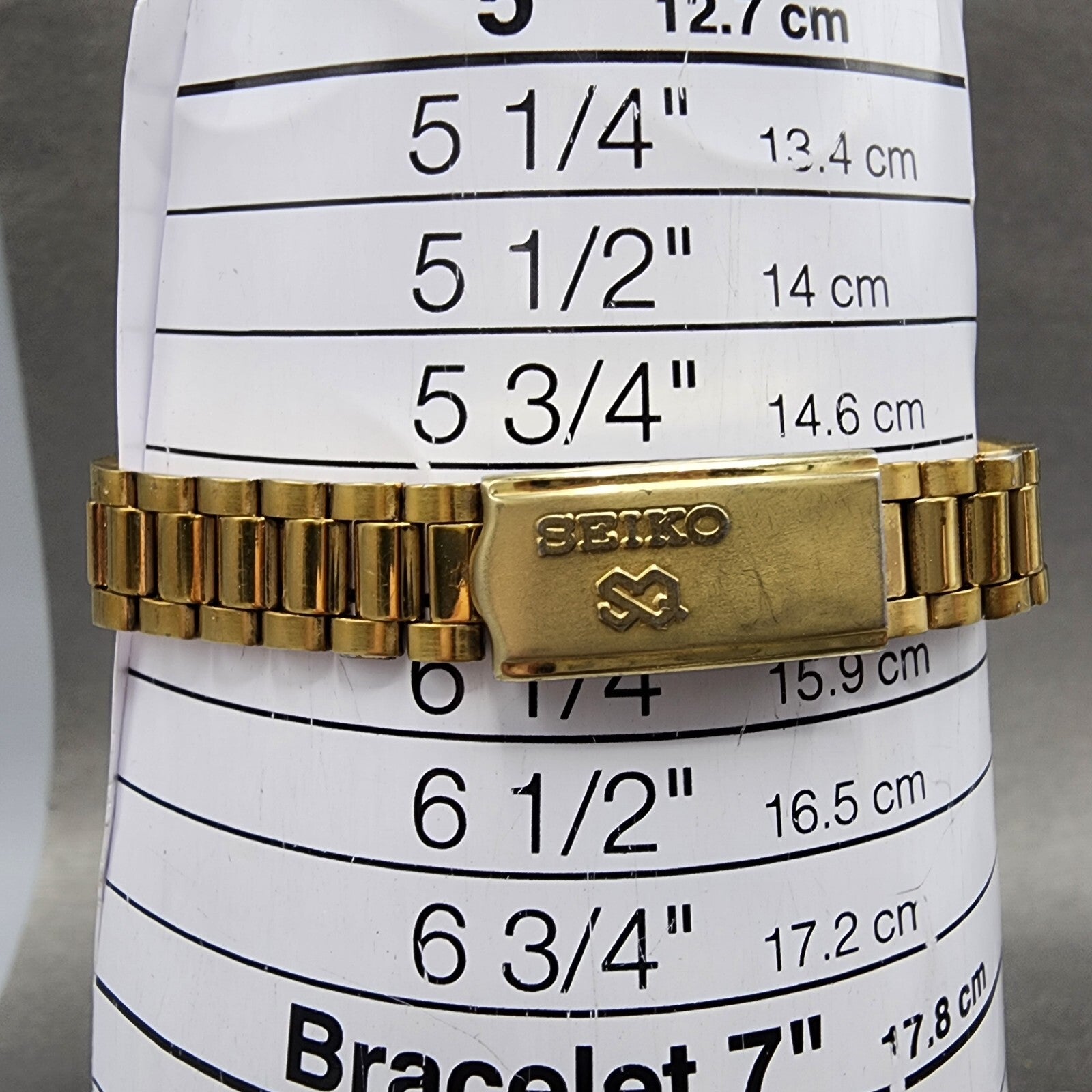 Seiko SQ Watch Women 24mm Gold Dial Gold Tone Daydate Round 3E230A69 New Batt10