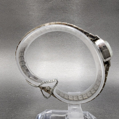 VTG Seiko Special Watch Women 18mm Silver Dial Gold Plated Rectangle Manual Wind8