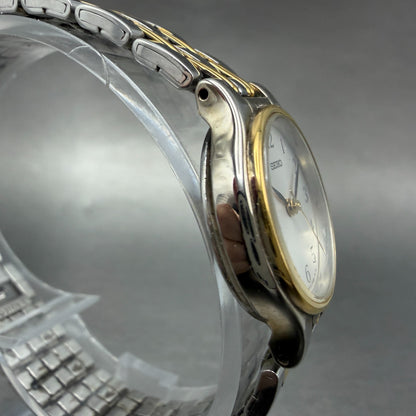 Seiko Watch Women 22mm Silver Dial Two Tone Round 4N21-0960 New Battery Vintage3
