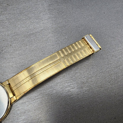 Seiko Watch Men 32mm White Dial Gold Tone Mesh Band READ!! 74307010 New Battery8