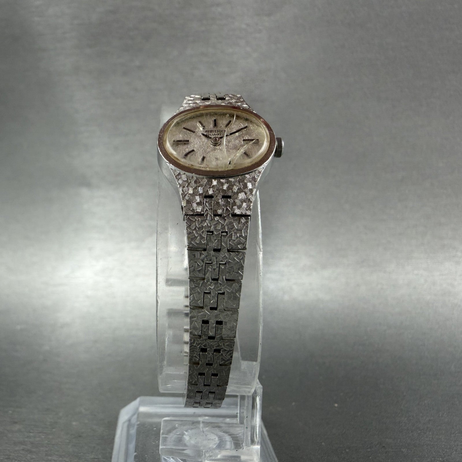 Seiko Watch Women 17mm Silver Dial Silver Tone Oval 2C205759 VTG New Battery6