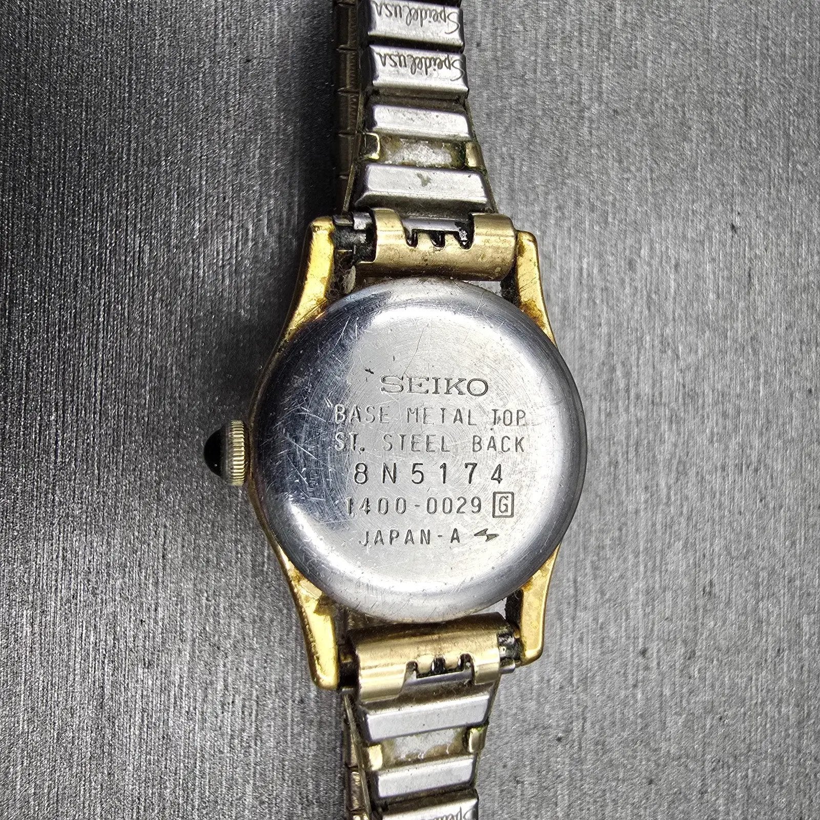 Seiko Watch Women 20mm White Dial Gold Tone Round 1400-0029 Vintage New Battery10