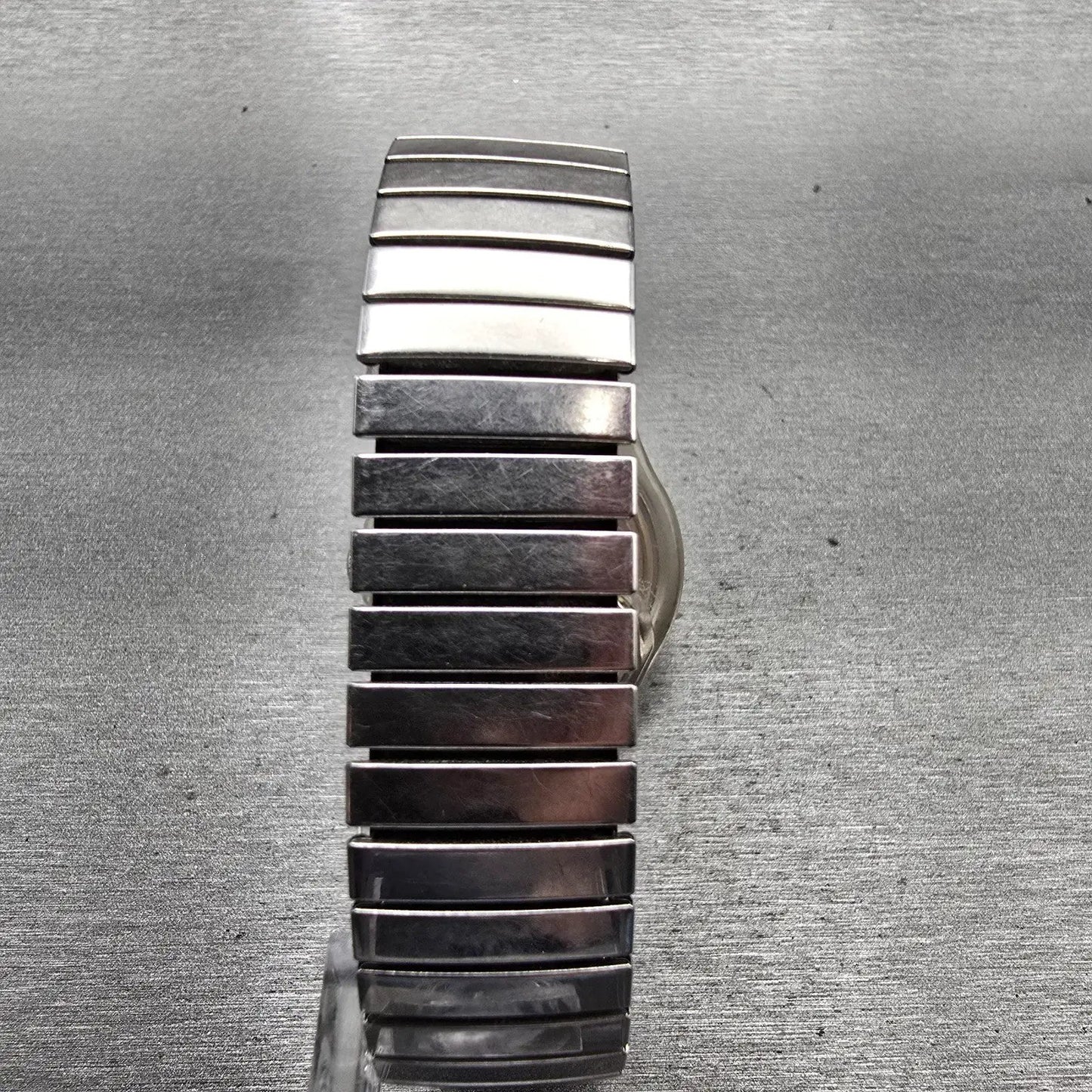 Swatch Silverall Watch Men 34mm Silver Dial Clear Case Date GM416 New Battery7