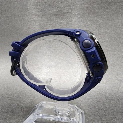 Casio BabyG BGA225G Watch Women 45mm Blue Tone Analog Digital Round New Batt8