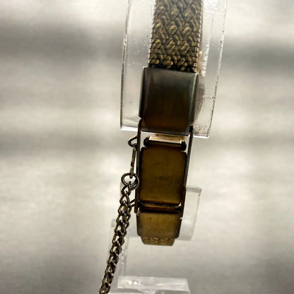 Seiko Watch Women 18mm Gold Dial Gold Tone Oval V401-5310 New Battery Vintage7