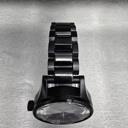 Nixon The Facet 38 Watch Men 38mm Black Dial Black Tone Round New Battery4