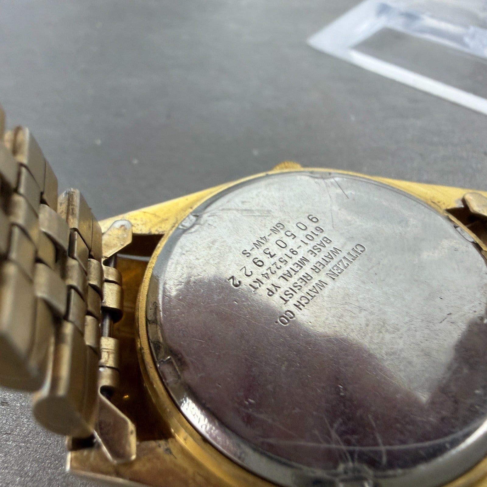 Citizen CQ President Watch Men 35mm Gold Dial Gold Tone Daydate 6101-915224 PART10
