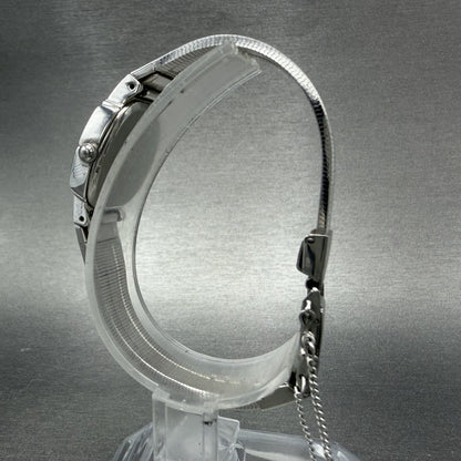 Seiko Watch Women 19mm Silver Dial Silver Tone Octagon 7321-5170 New Battery6