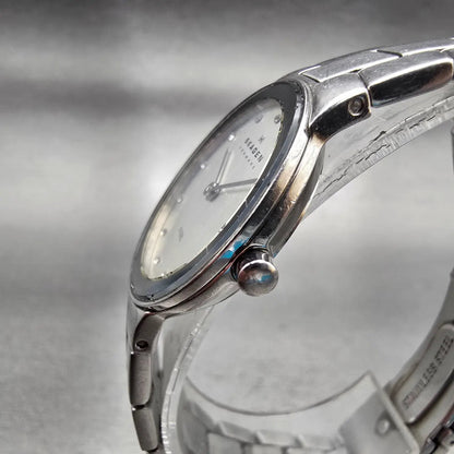 Skagen Watch Women 25mm Silver Dial Silver Tone Round 430SSXD New Battery 5.5"2