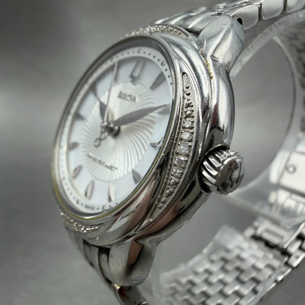 Bulova Precisionist Watch Women 31mm MOP Dial Silver Tone 96R153 New Battery2