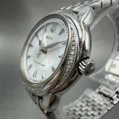 Bulova Precisionist Watch Women 31mm MOP Dial Silver Tone 96R153 New Battery2