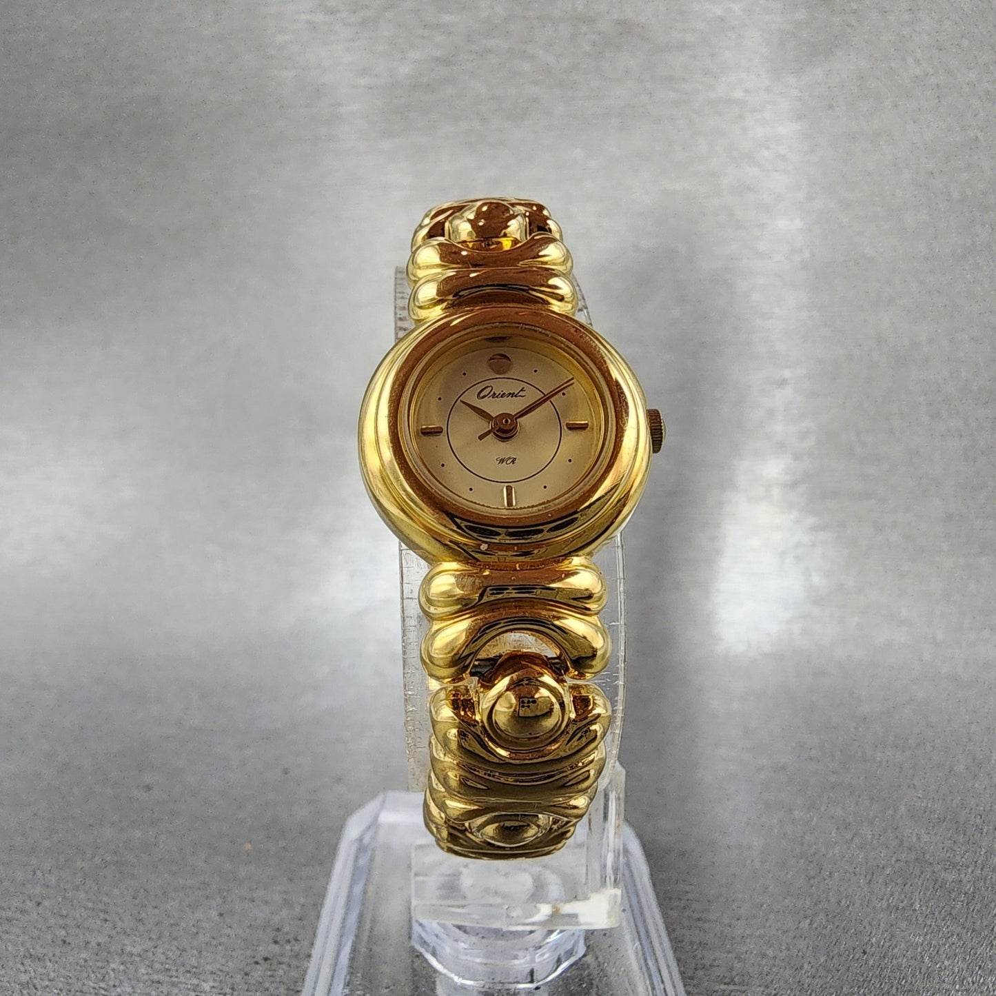 Orient Watch Women 19mm Gold Dial Gold Tone Round D850JZ00 CS New Battery5