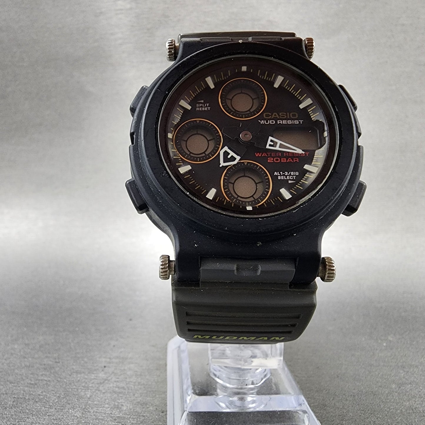Casio GShock  Mudman AW570 Watch Men 43mm Analog Digital Black Tone  PARTS6