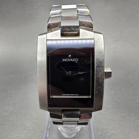 Movado Eliro Watch Women 22mm Black Dial Stainless Steel 84 C1 415.A PARTS0