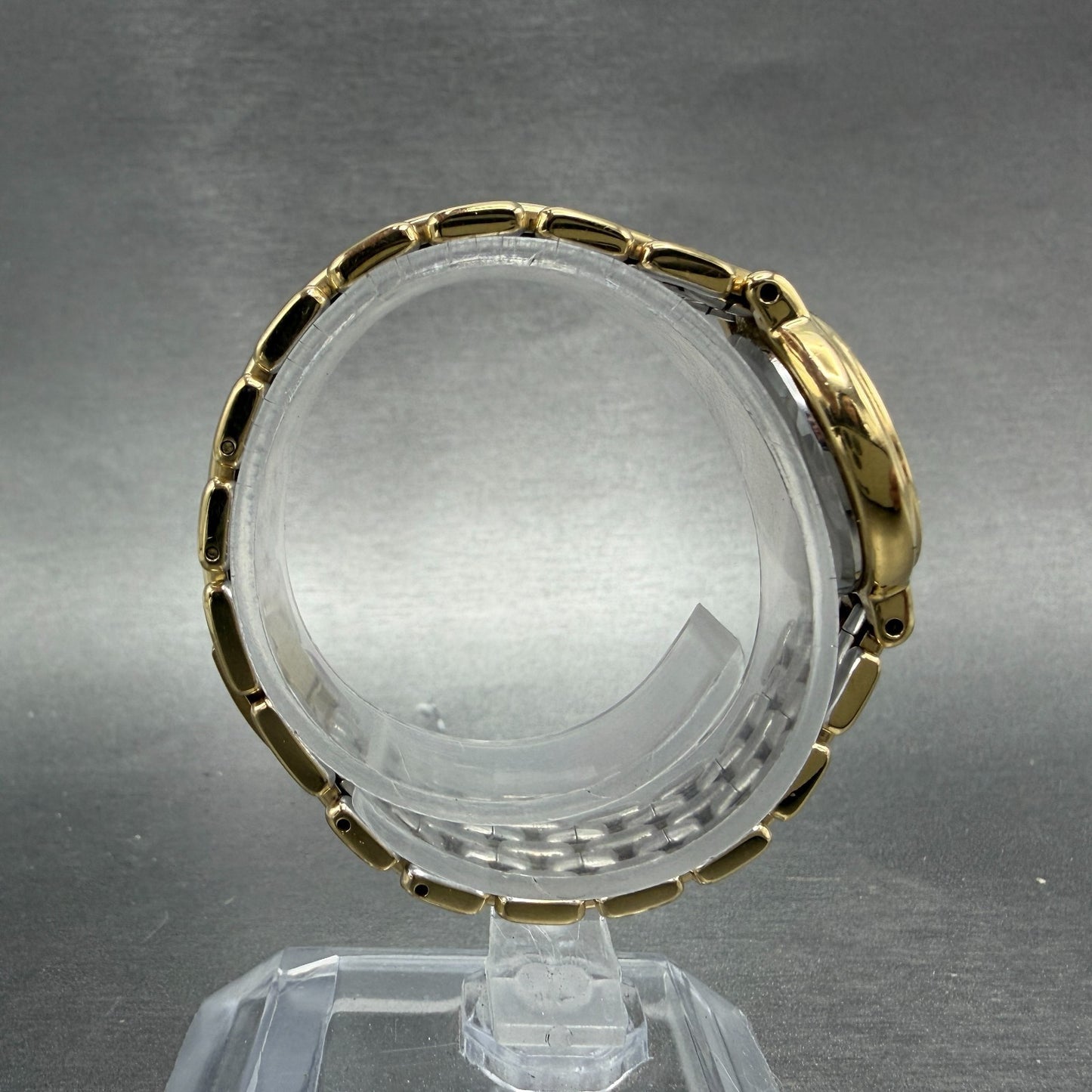 Seiko Creo Watch Women 24mm Champagne Dial Gold Tone Round 2P21-0C00 New Battery8