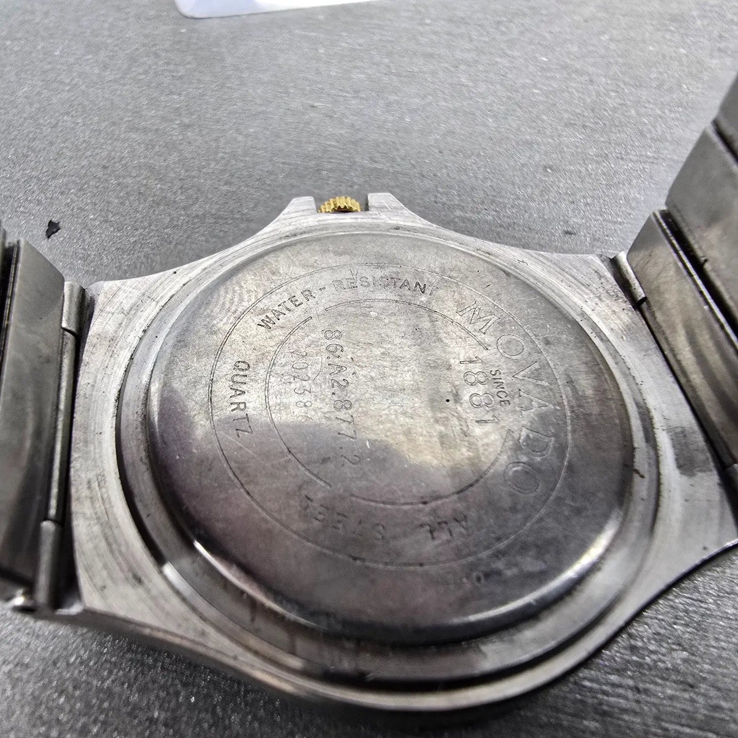Movado Museum Watch Men 34mm Black Dial Two Tone Round 86.A2.877.2 New Battery9