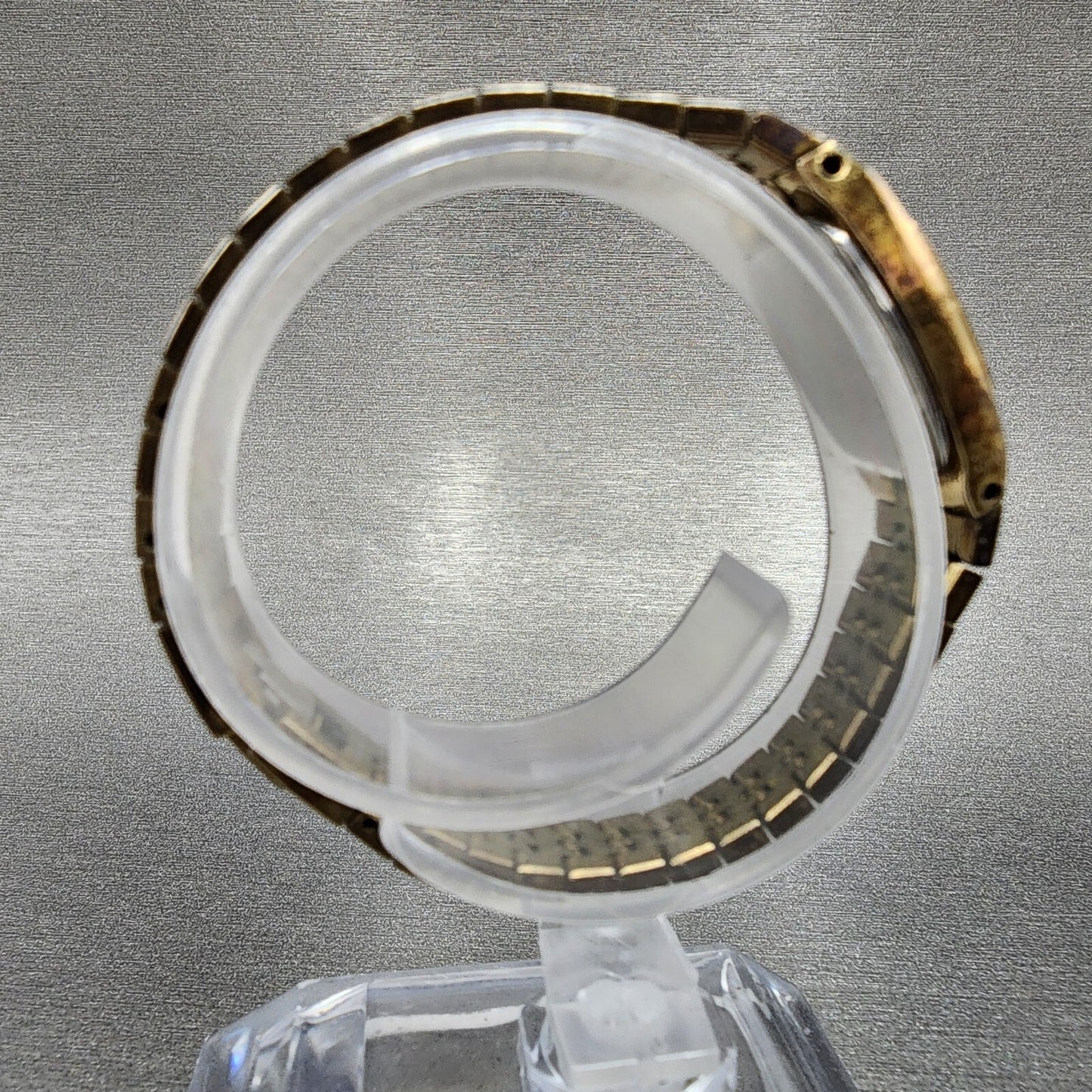 VTG Seiko Watch Women 17mm Silver Dial Gold Tone Rectangle 54205060 New Battery8