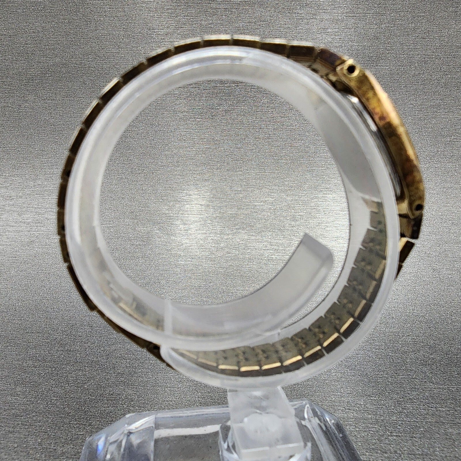 VTG Seiko Watch Women 17mm Silver Dial Gold Tone Rectangle 54205060 New Battery8