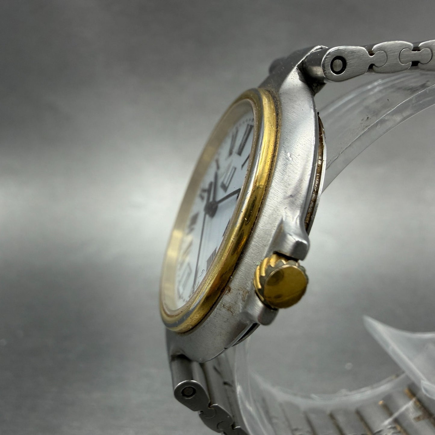 Dunhill Millennium Watch Men 32mm White Dial Two Tone Date Round New Battery2