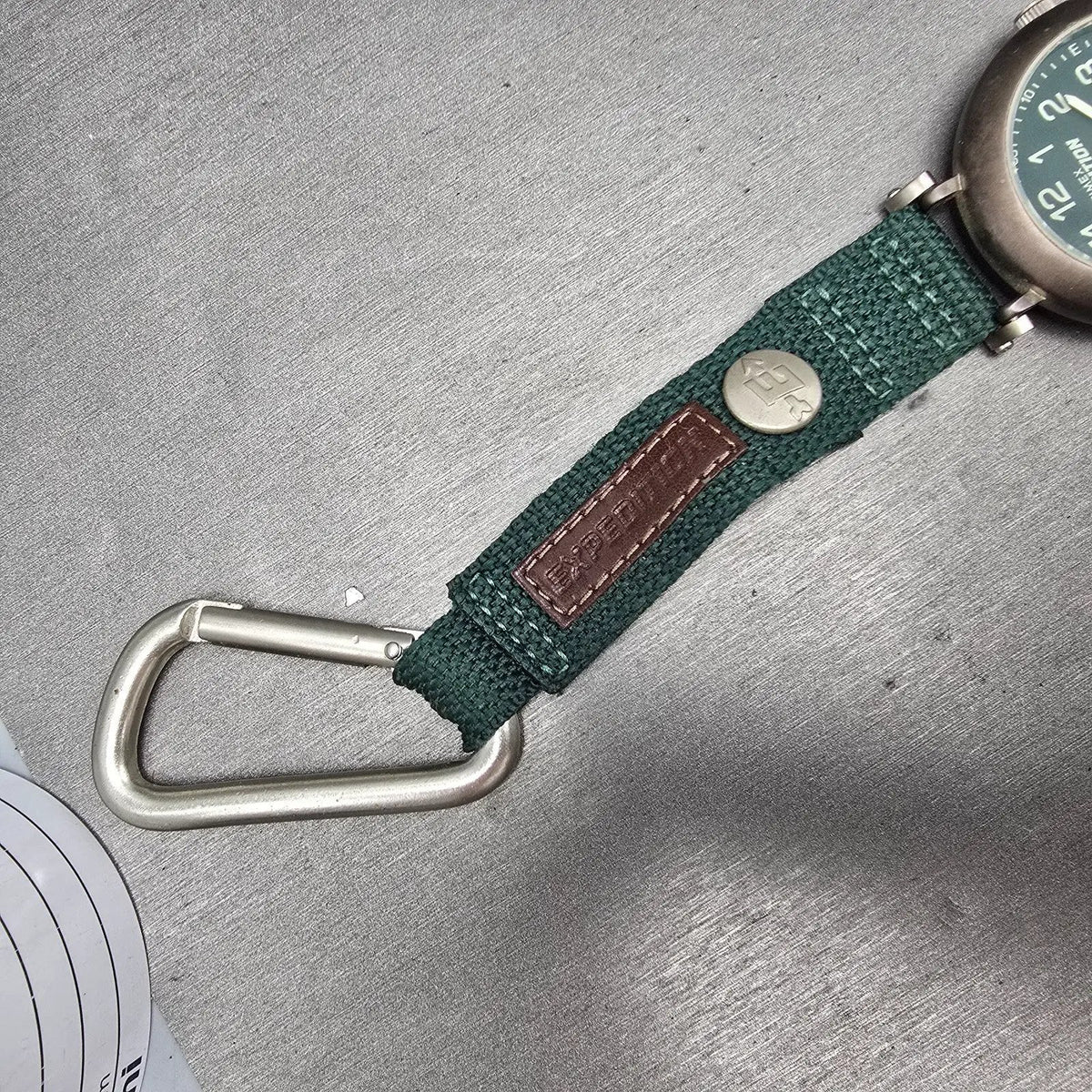 Timex Expedition Pocket Watch Men 45mm Green Dial  Gray Round New Battery7